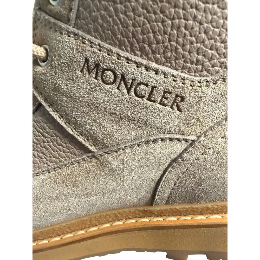 Moncler NIB Peka Camp Hiking Boots in Medium Beige Size 42